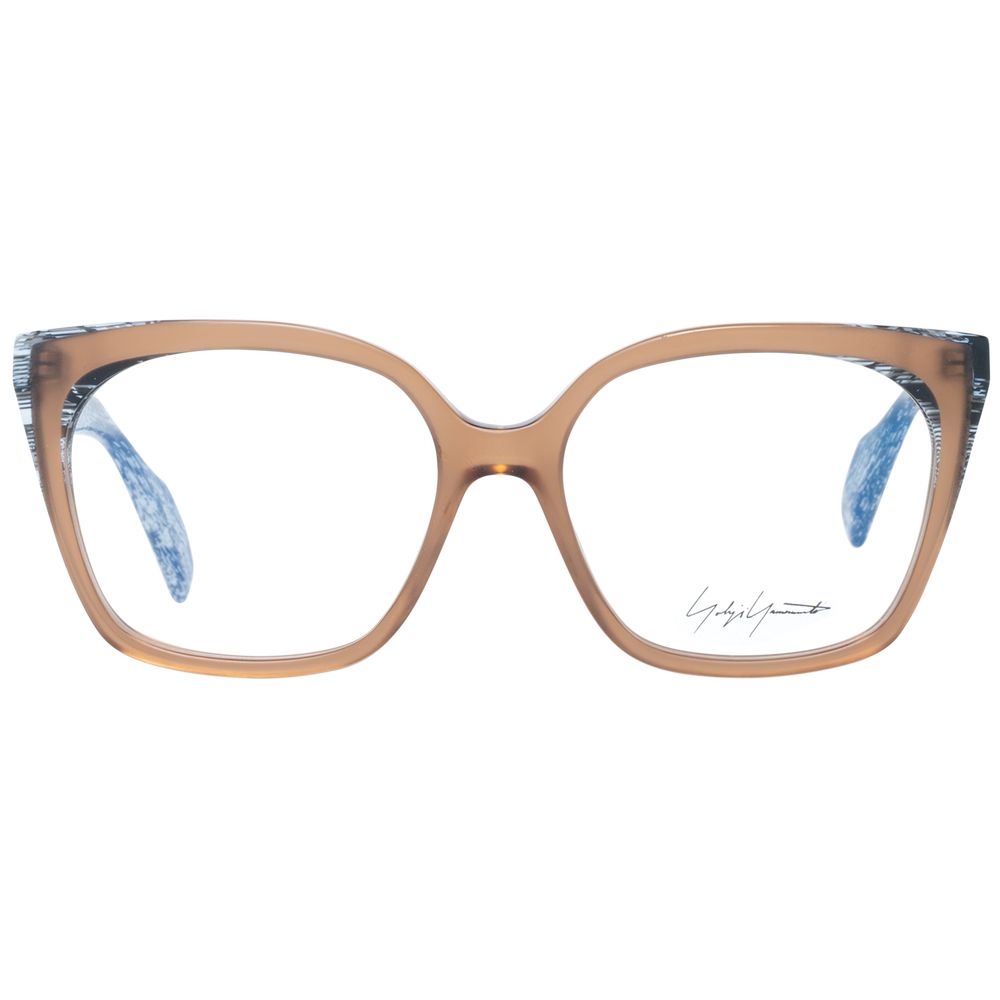 Yohji Yamamoto Braune Kunststoff-Brille (Rahmen)