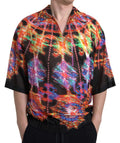 Dolce & Gabbana Multicolor Luminarie Print Men's Cotton Shirt