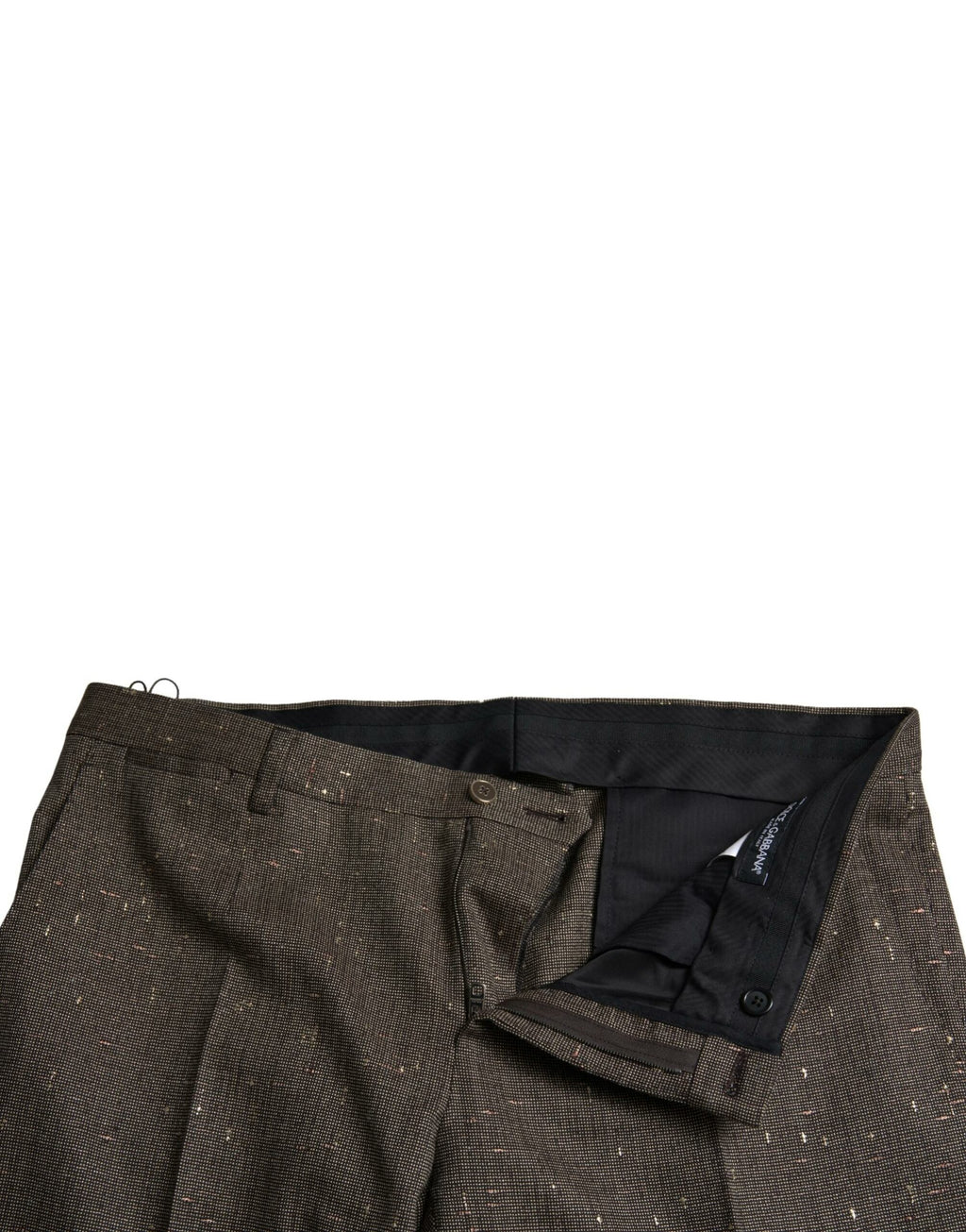 Dolce & Gabbana Brown Wool Dress Skinny Men's Trousers