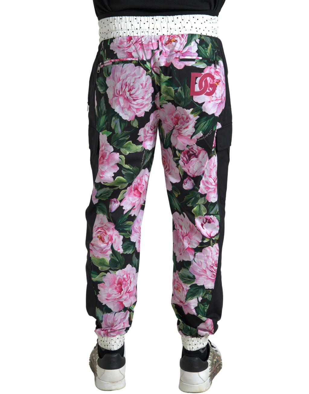 Dolce & Gabbana Multicolor Peony Jogger Cotton Men's Trousers