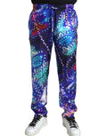 Dolce & Gabbana Multicolor Printed Silk Trousers for Men