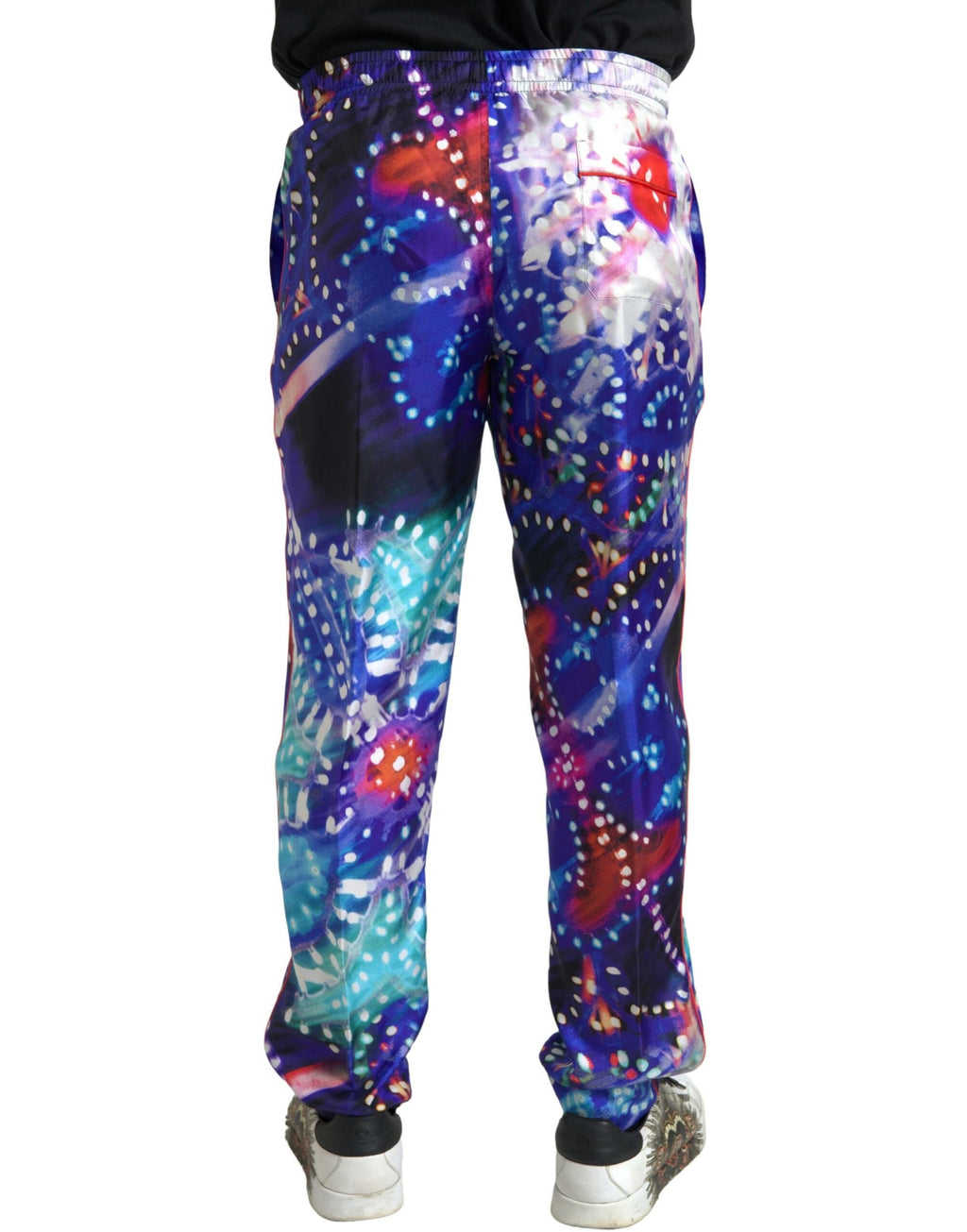 Dolce & Gabbana Multicolor Printed Silk Trousers for Men