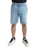 Dolce & Gabbana Light Blue Cotton Men's Bermuda Denim Shorts