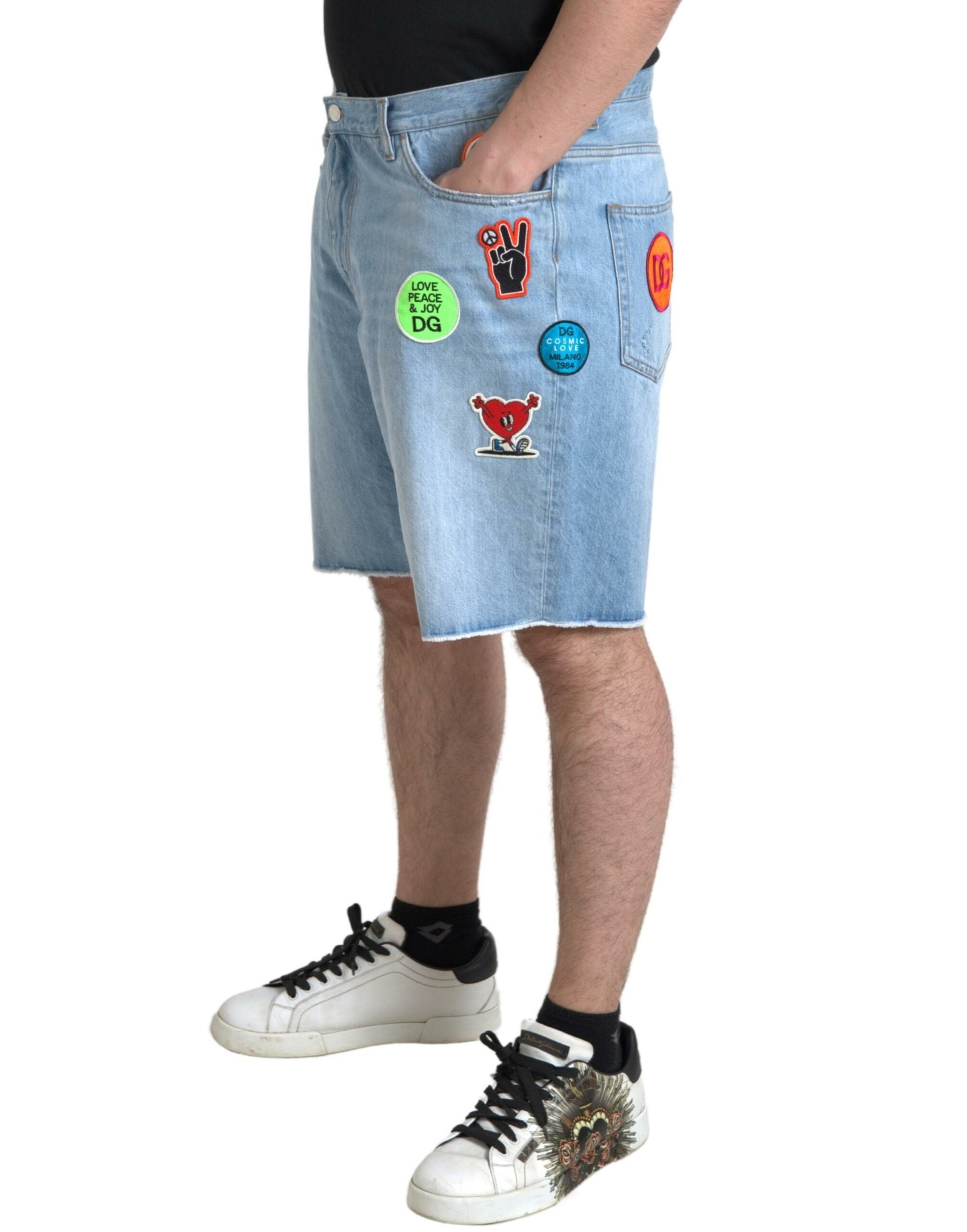 Dolce & Gabbana Light Blue Cotton Men's Bermuda Denim Shorts