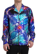 Dolce & Gabbana Multicolor Silk Psychedelic Print Men's Pajama Shirt