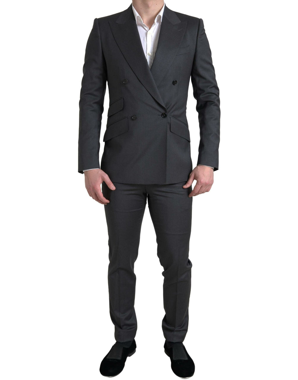 Dolce & Gabbana Grey Double-Breasted 2-Piece SICILIA Suit
