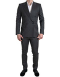 Dolce & Gabbana Grey Double-Breasted 2-Piece SICILIA Suit