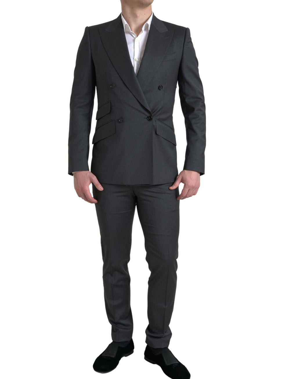 Dolce & Gabbana Grey Double-Breasted 2-Piece SICILIA Suit