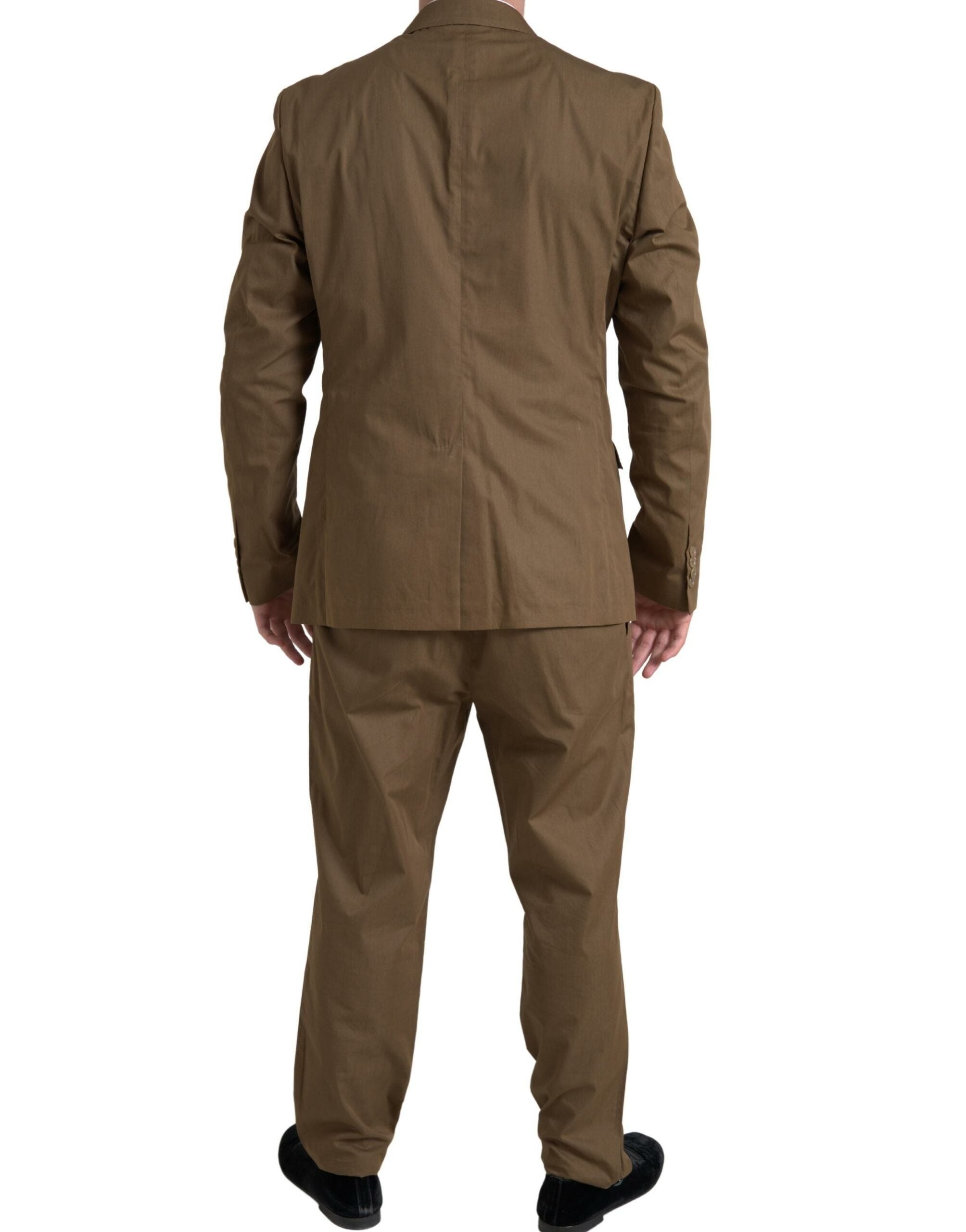 Dolce & Gabbana Brown 2-Piece Single-Breasted TAORMINA Suit