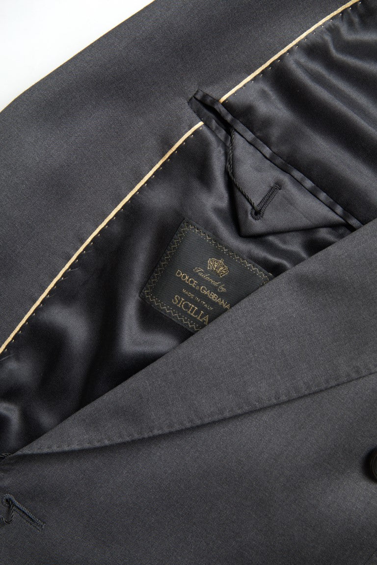 Dolce & Gabbana Grey Double-Breasted 2-Piece SICILIA Suit