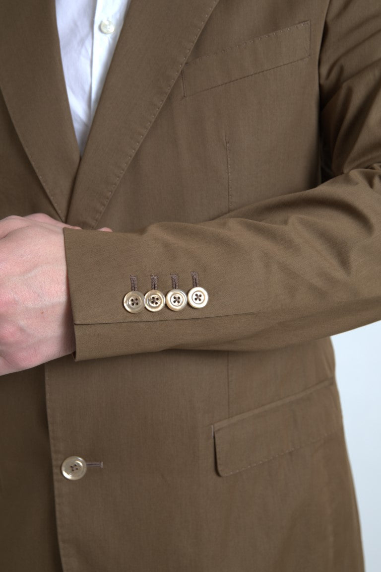 Dolce & Gabbana Brown 2-Piece Single-Breasted TAORMINA Suit