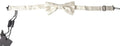 Dolce & Gabbana Elfenbeinfarbenes Fantasiemuster Verstellbare Papillon Fliege im Nacken