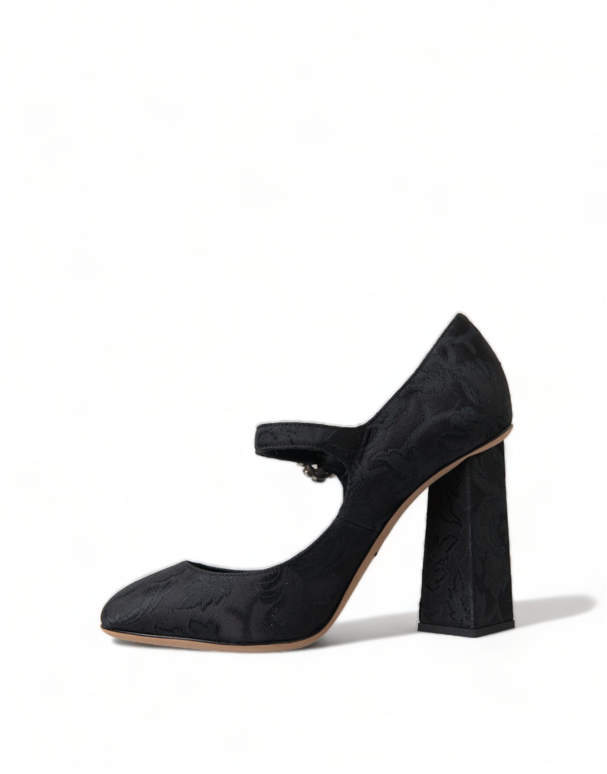 Dolce & Gabbana Schwarz Brokat Mary Janes Heels Pumps Schuhe