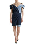 Dolce & Gabbana Blue Patchwork Two-Tone Denim Minidress