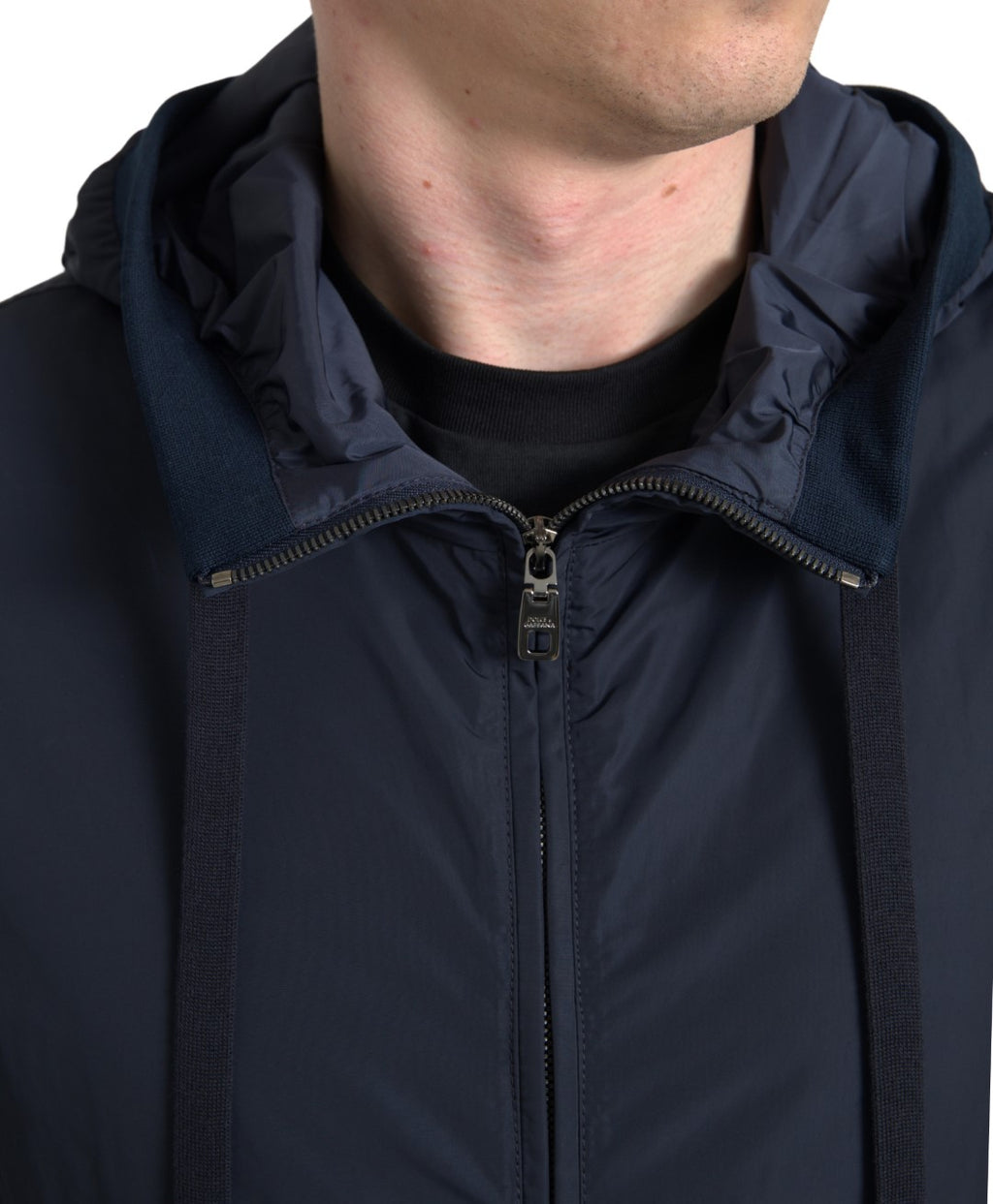 Dolce & Gabbana Blue Logo Polyester Full-Zip Hoodie