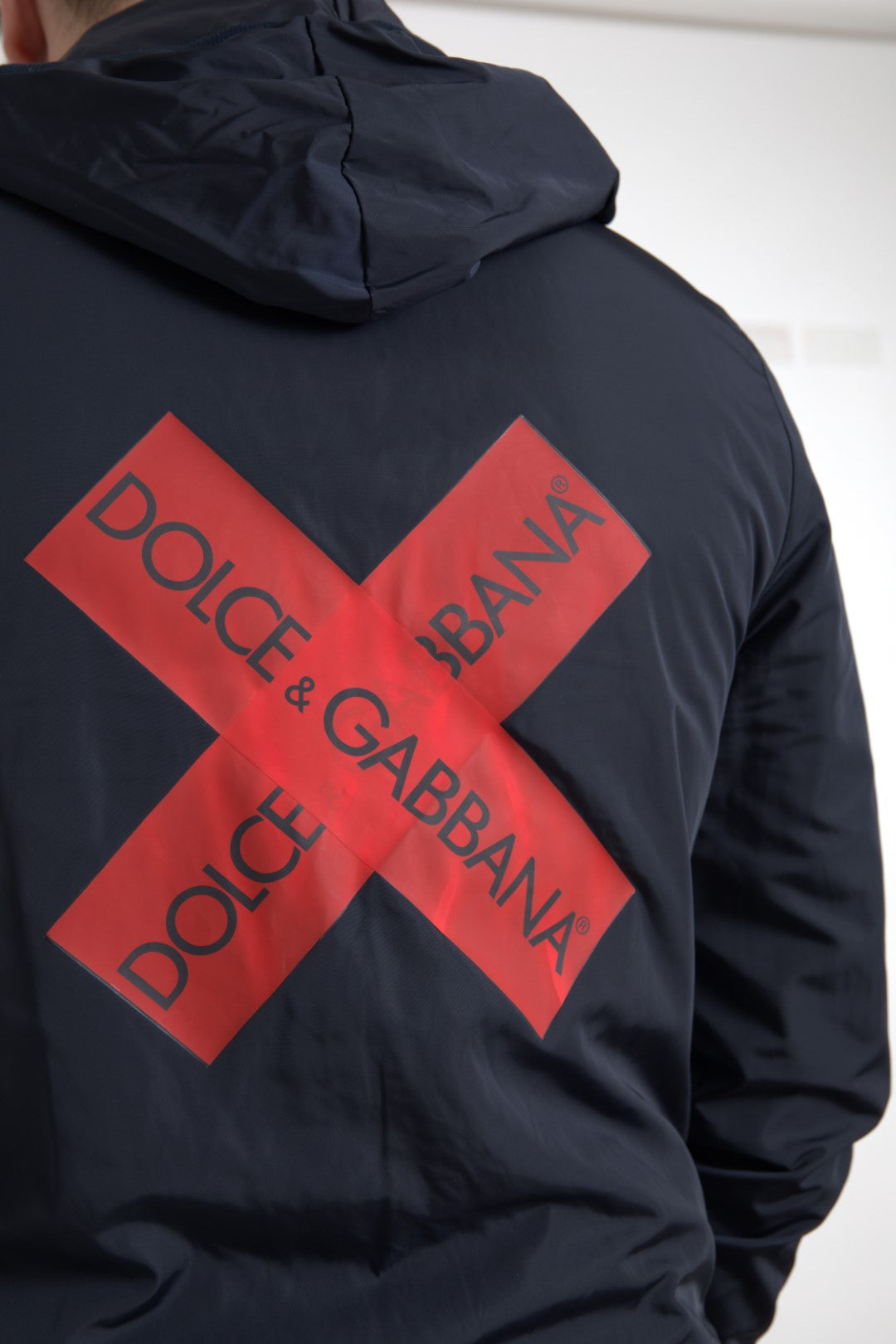 Dolce & Gabbana Blue Logo Polyester Full-Zip Hoodie