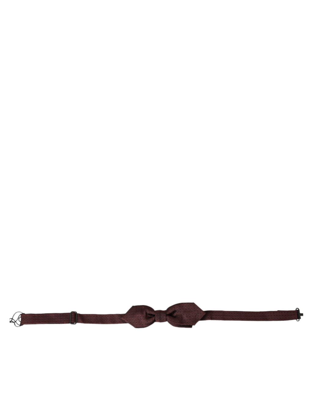 Dolce & Gabbana Red Burgundy Slim Adjustable Bow Tie with Neck Band