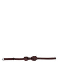 Dolce & Gabbana Red Burgundy Slim Adjustable Bow Tie with Neck Band
