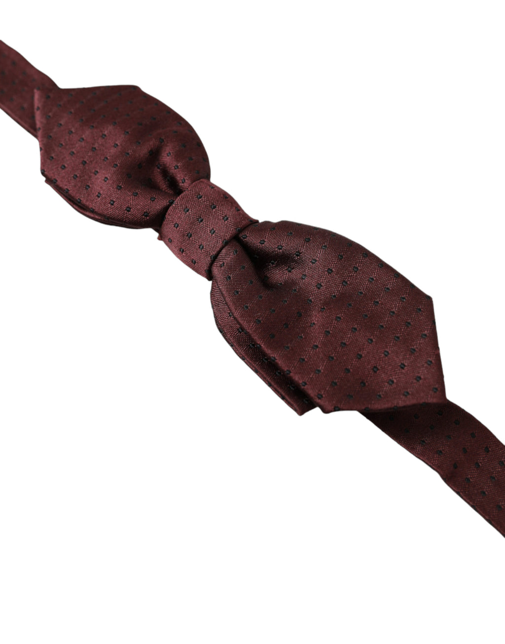 Dolce & Gabbana Red Burgundy Slim Adjustable Bow Tie with Neck Band