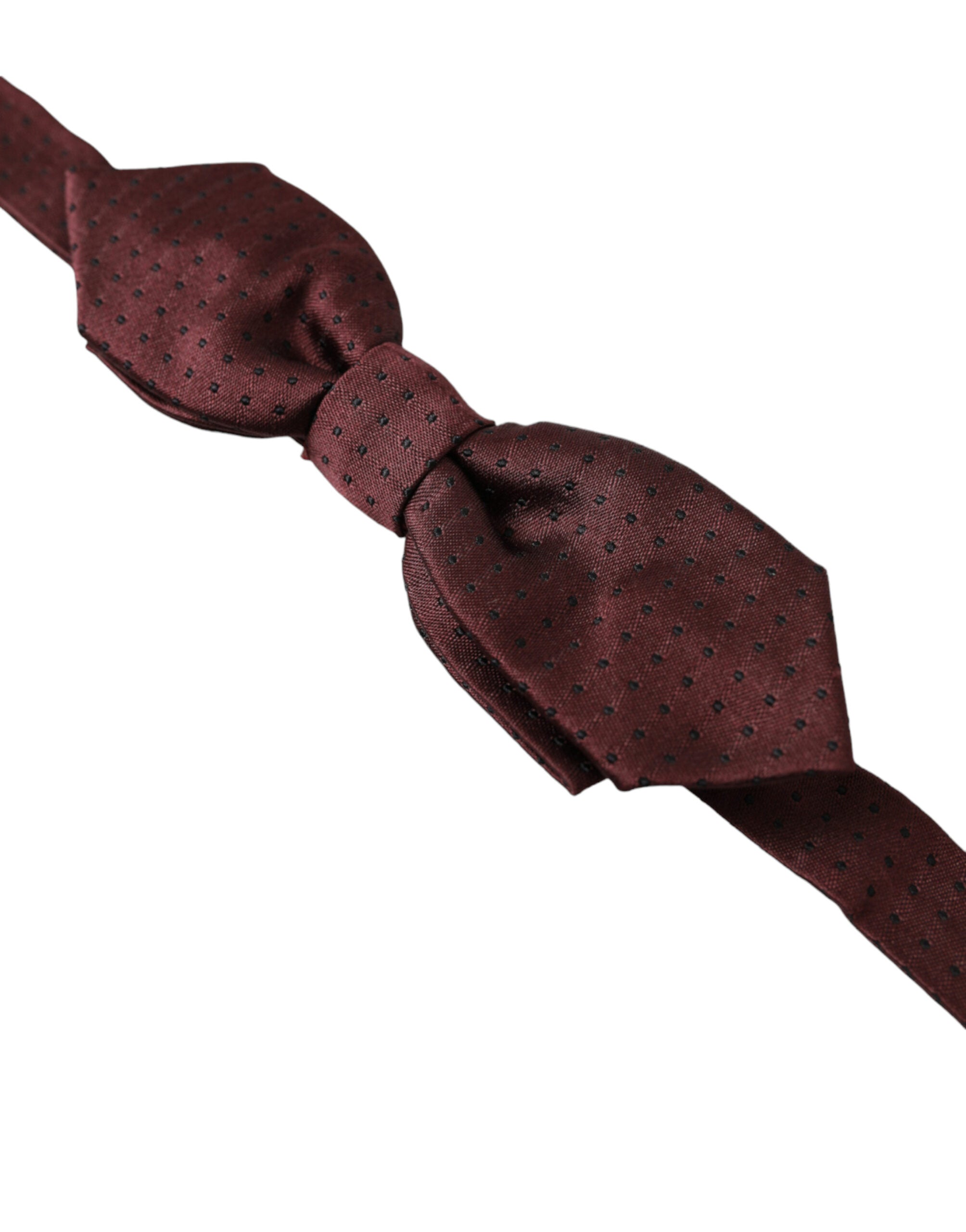 Dolce & Gabbana Red Burgundy Slim Adjustable Bow Tie with Neck Band