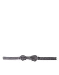 Dolce & Gabbana Grey Polka Dot Silk Bow Tie with Adjustable Neck Papillon