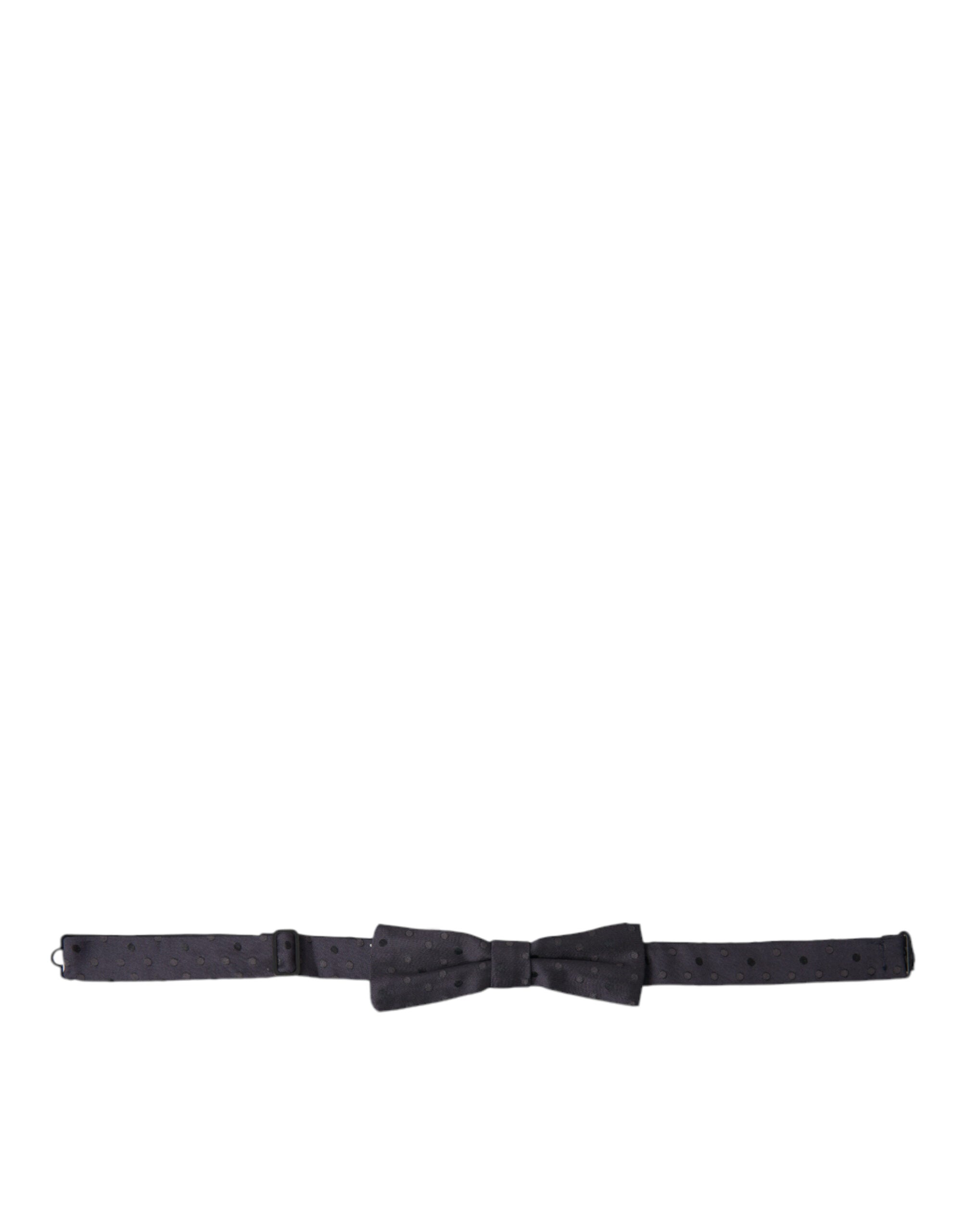 Dolce & Gabbana Blue Polka Dot Silk Pre-Tied Bow Tie For Men