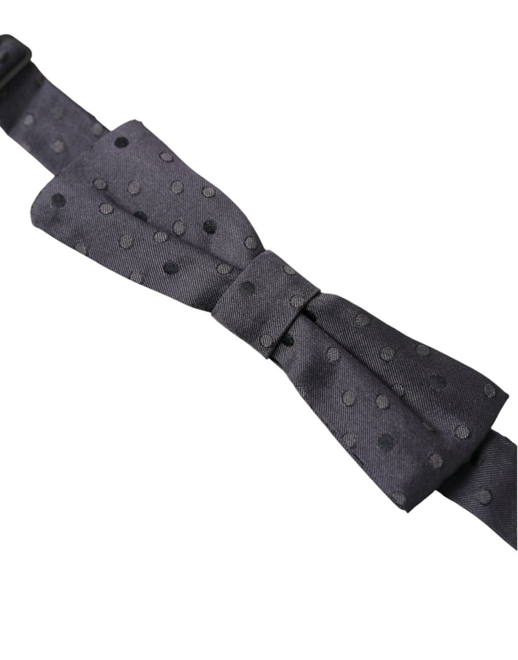 Dolce & Gabbana Blue Polka Dot Silk Pre-Tied Bow Tie For Men