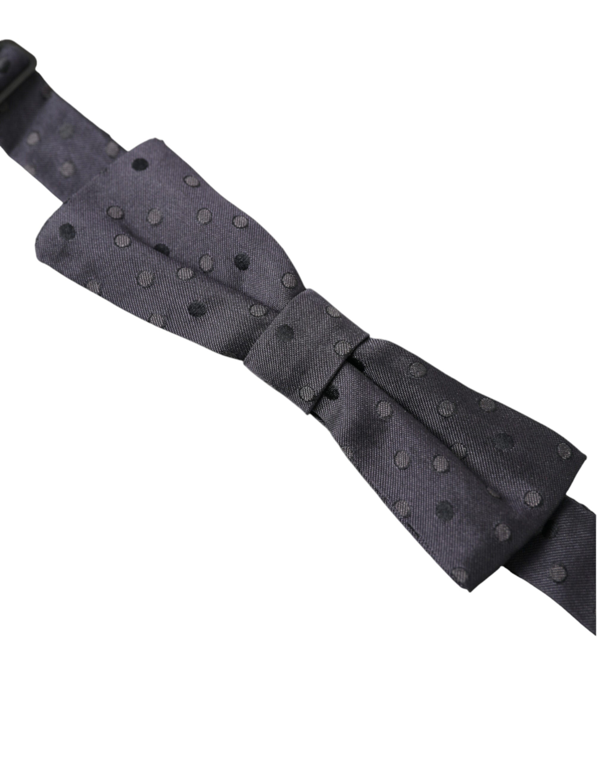 Dolce & Gabbana Blue Polka Dot Silk Pre-Tied Bow Tie For Men