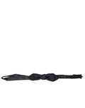 Dolce & Gabbana Dark Blue Silk Satin Adjustable Neck Men's Bow Tie
