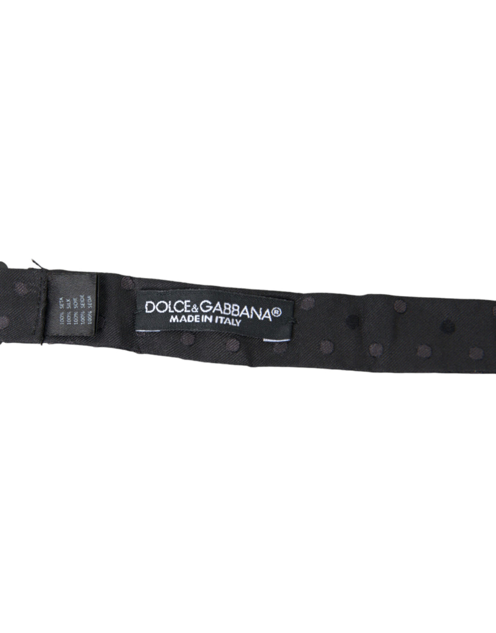 Dolce & Gabbana Graue Polka Dot Seide Verstellbare Hals Männer Papillon Fliege