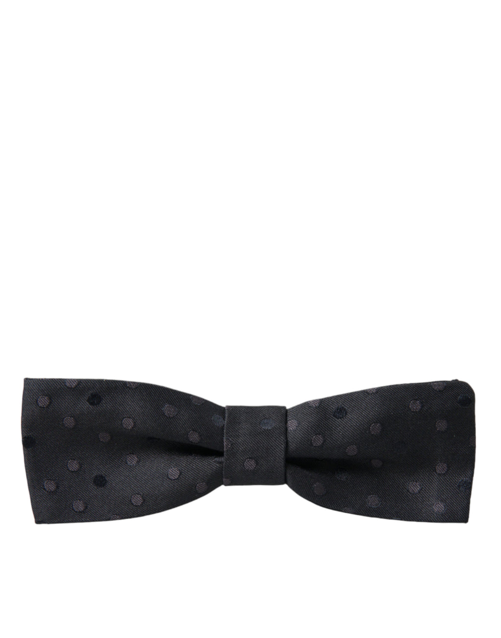 Dolce & Gabbana Graue Polka Dot Seide Verstellbare Hals Männer Papillon Fliege