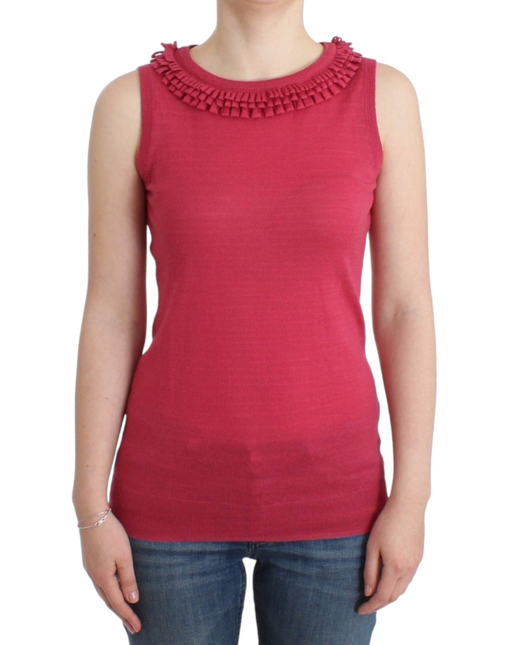 John Galliano Rosa Wollstrick-Top