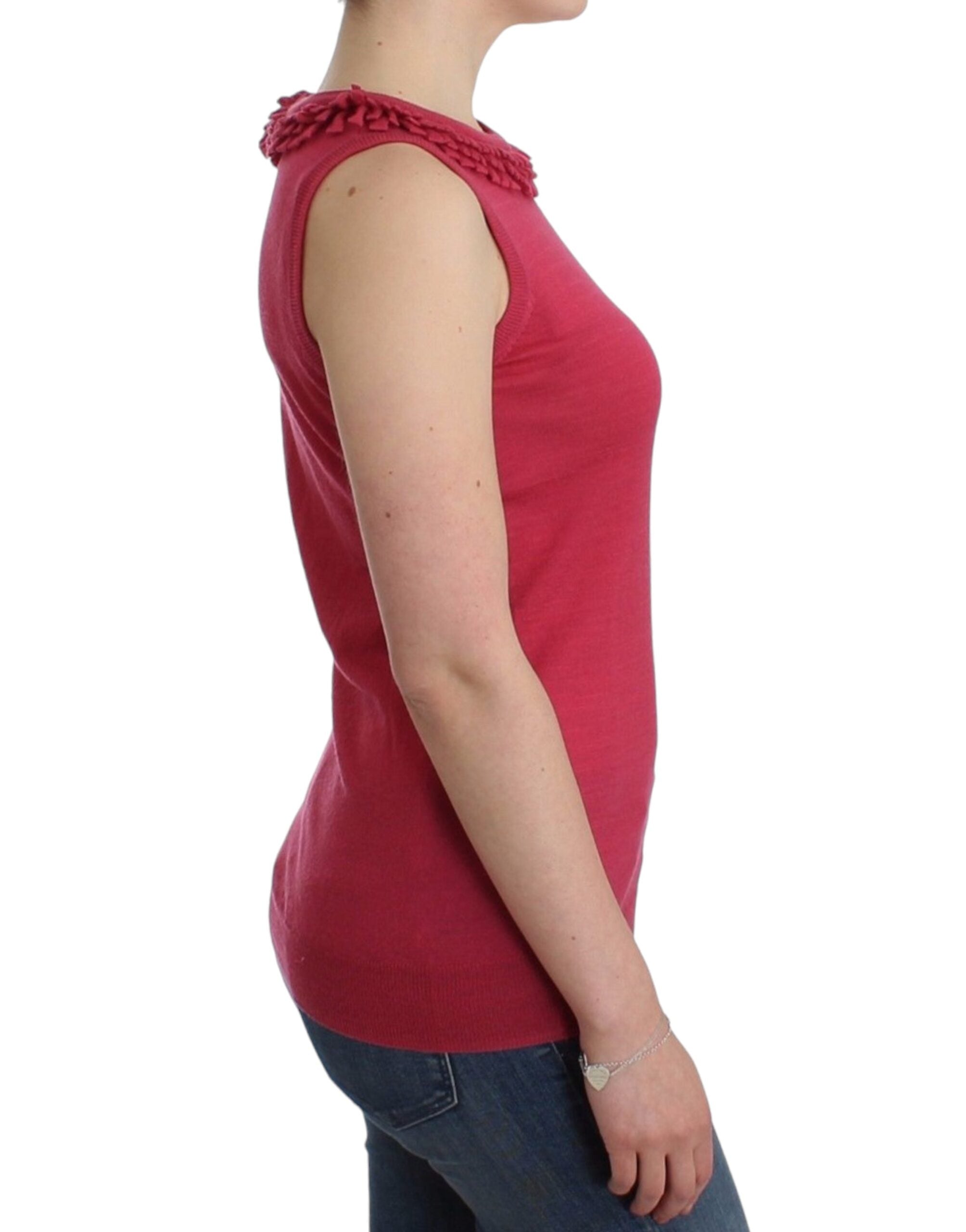 John Galliano Rosa Wollstrick-Top