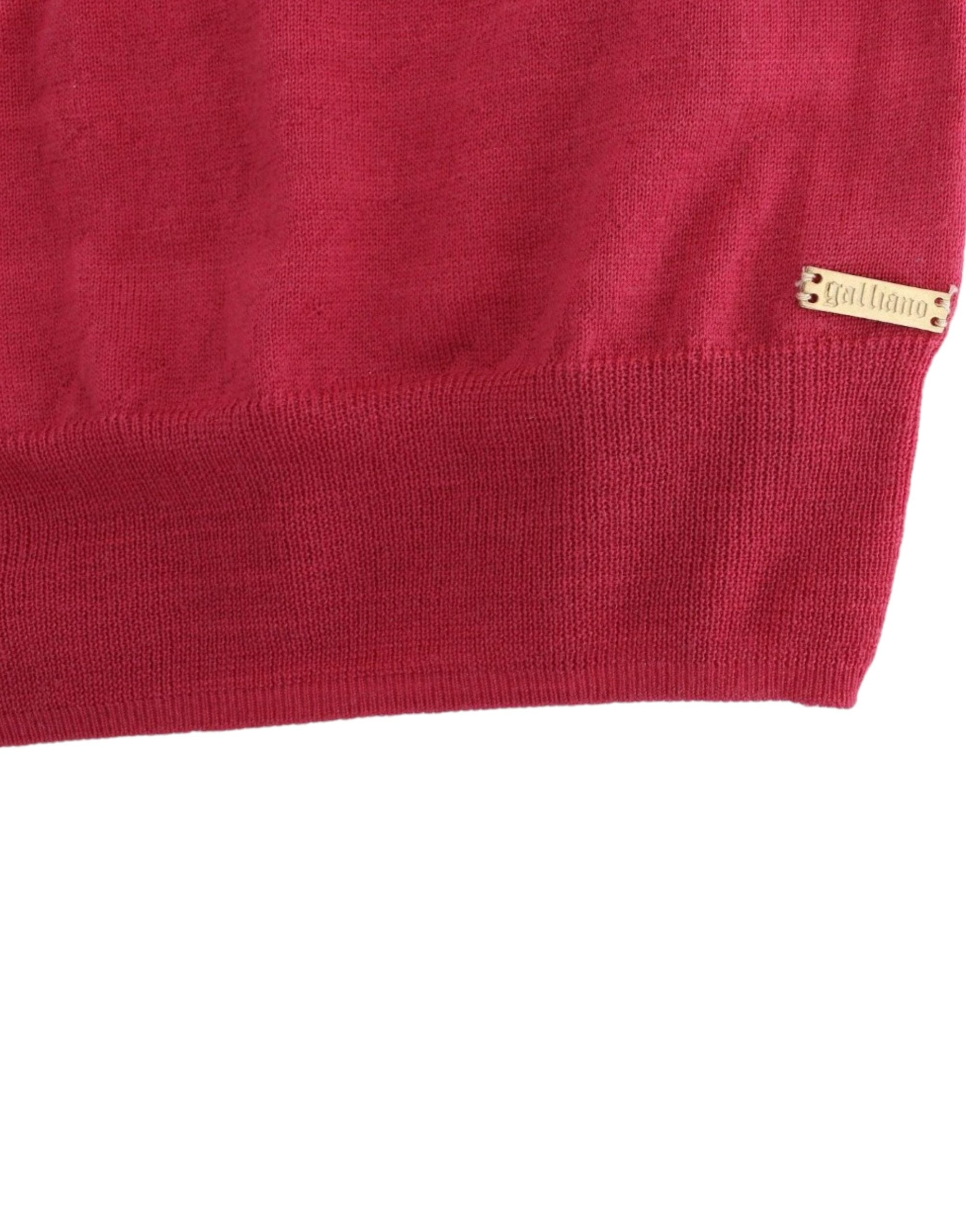John Galliano Rosa Wollstrick-Top
