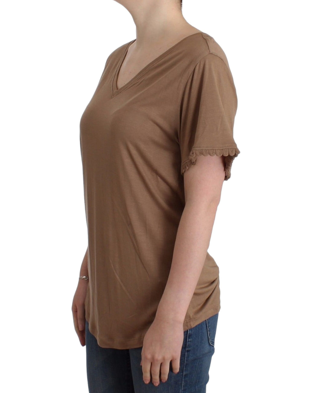 John Galliano Brown Short Sleeve Top