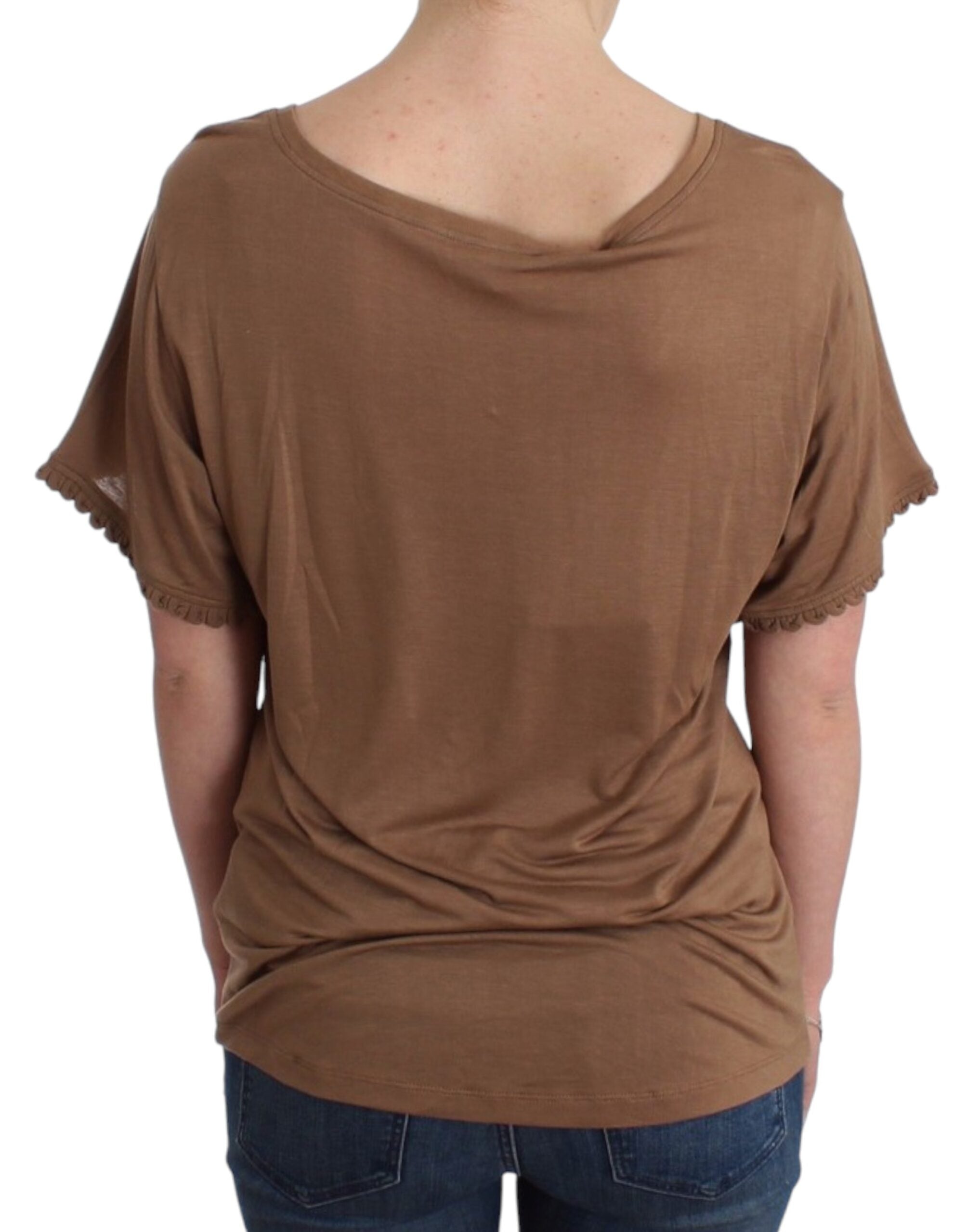John Galliano Brown Short Sleeve Top