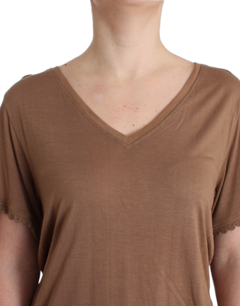 John Galliano Brown Short Sleeve Top