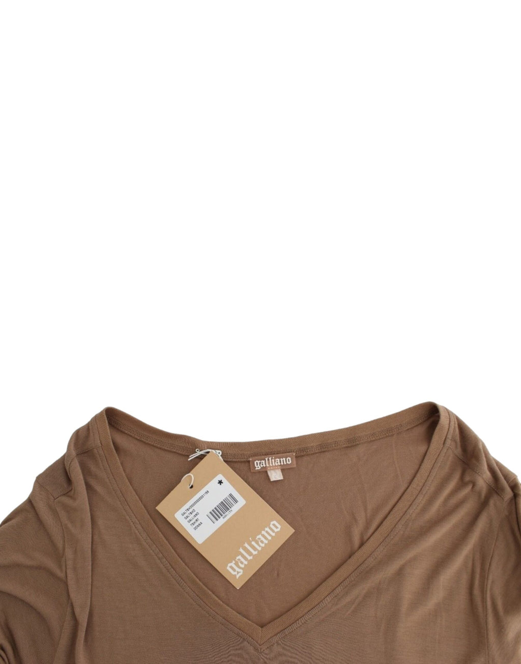John Galliano Brown Short Sleeve Top