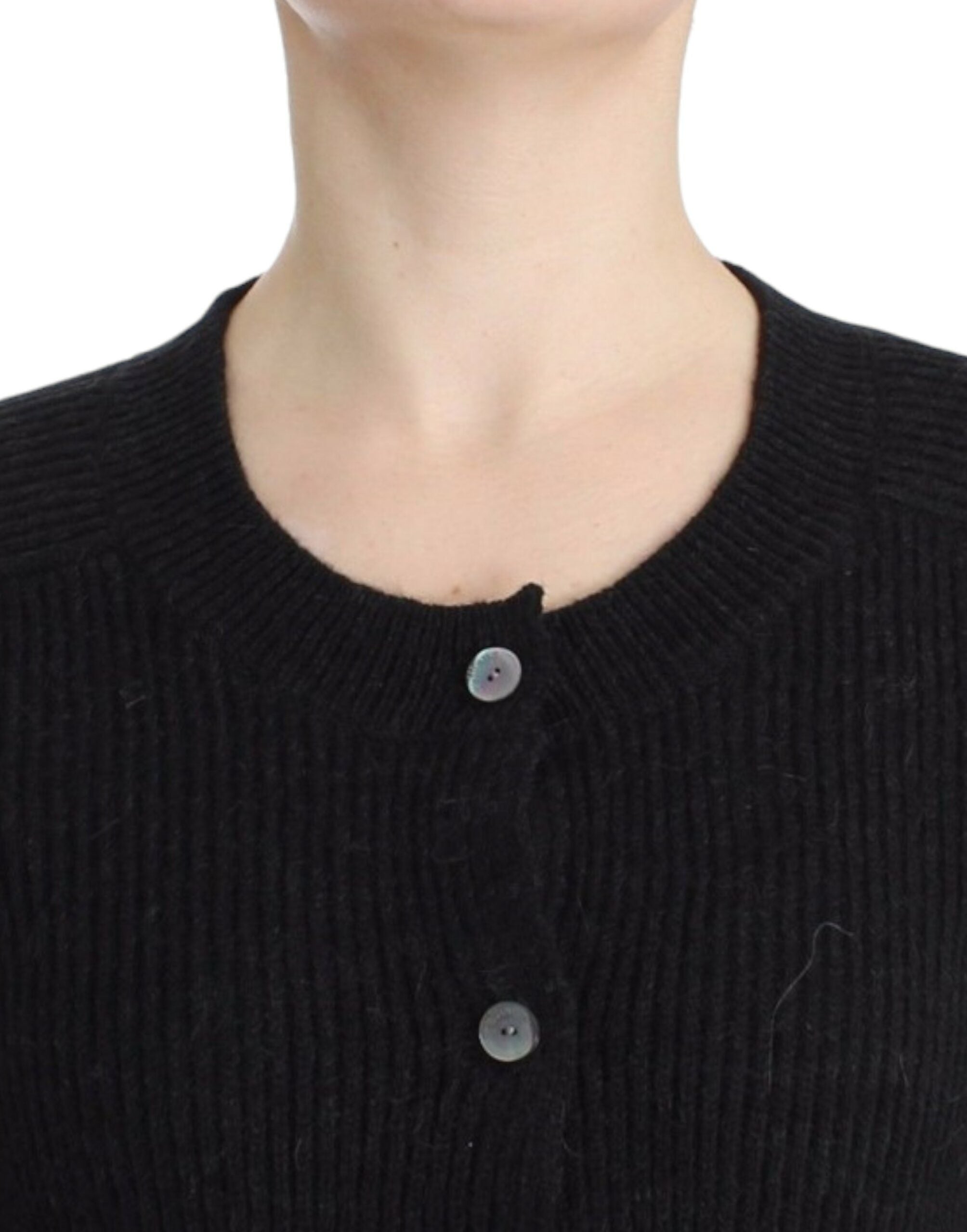 John Galliano Schwarze Wollstrickjacke
