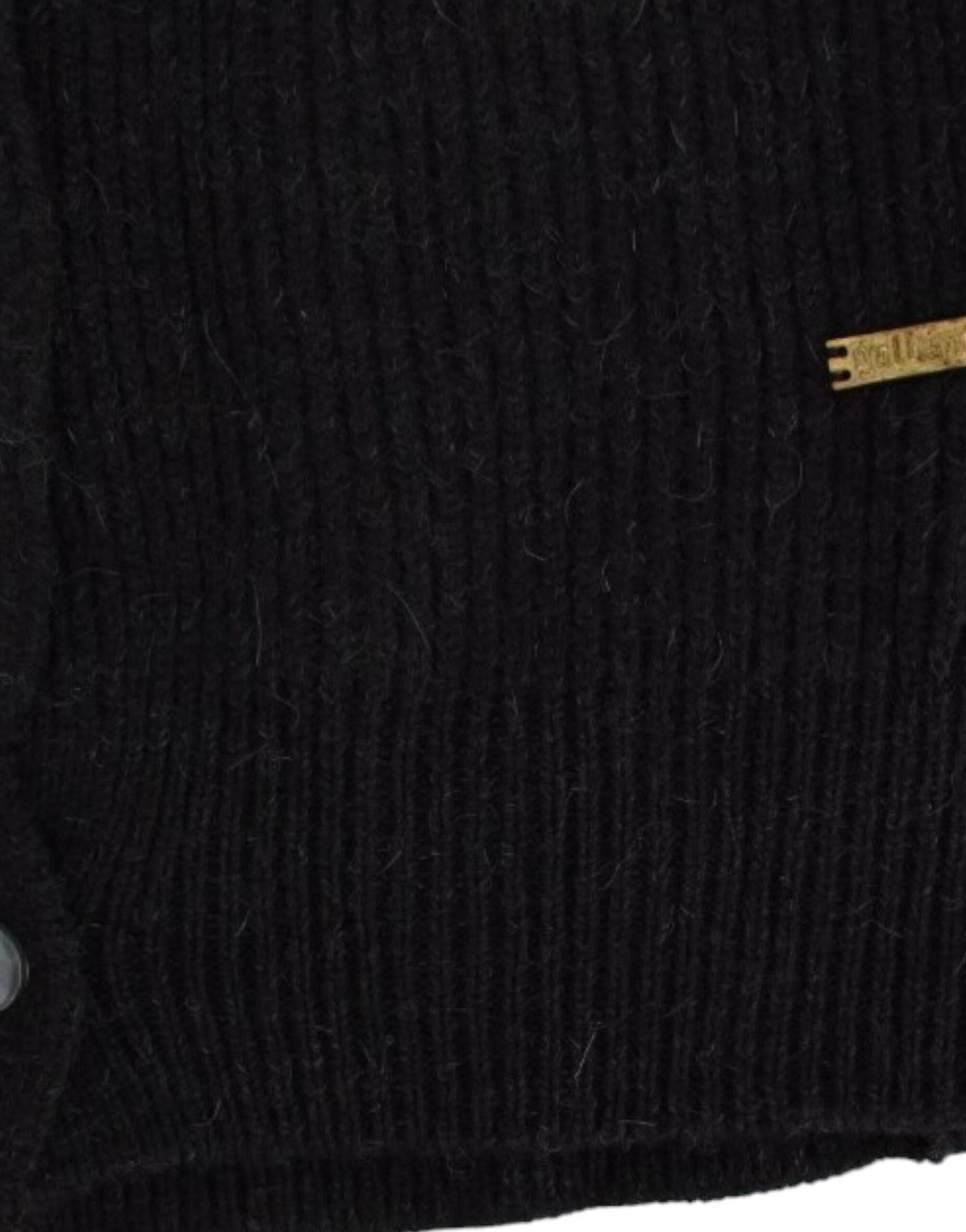 John Galliano Schwarze Wollstrickjacke