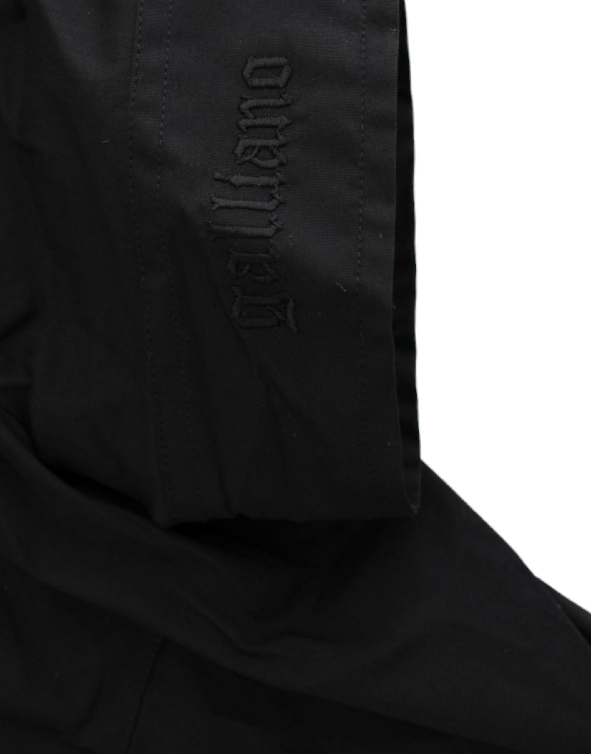 John Galliano Schwarzes Baumwollshirt-Top