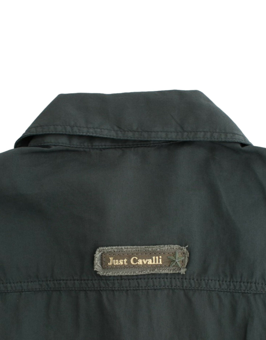 Cavalli Gray Button-Down Shirt