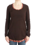 Cavalli Brown Crew Neck Pullover