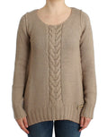 Cavalli Beigefarbener Pullover aus gestrickter Wolle
