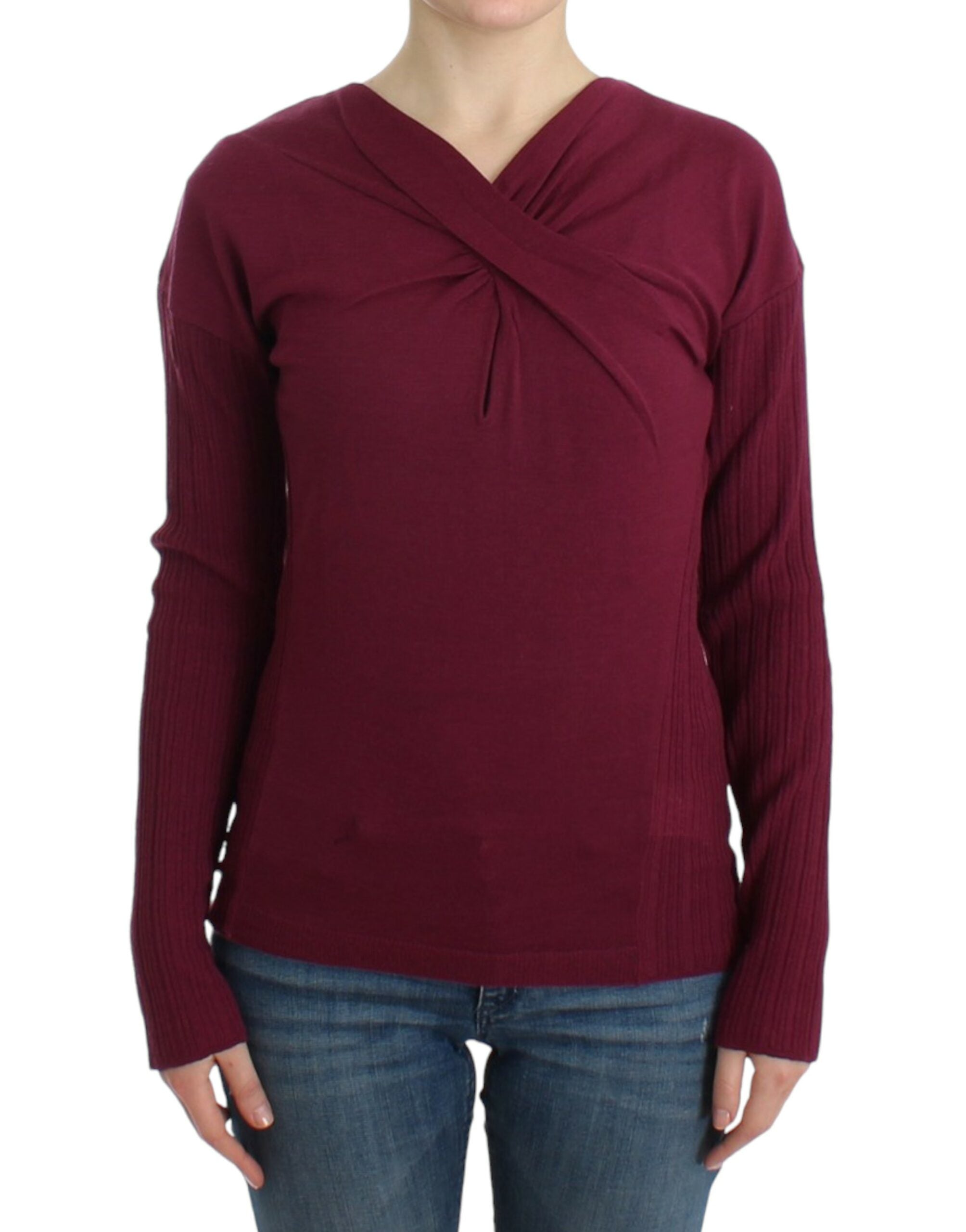 Cavalli Lilac Wool Knit Sweater