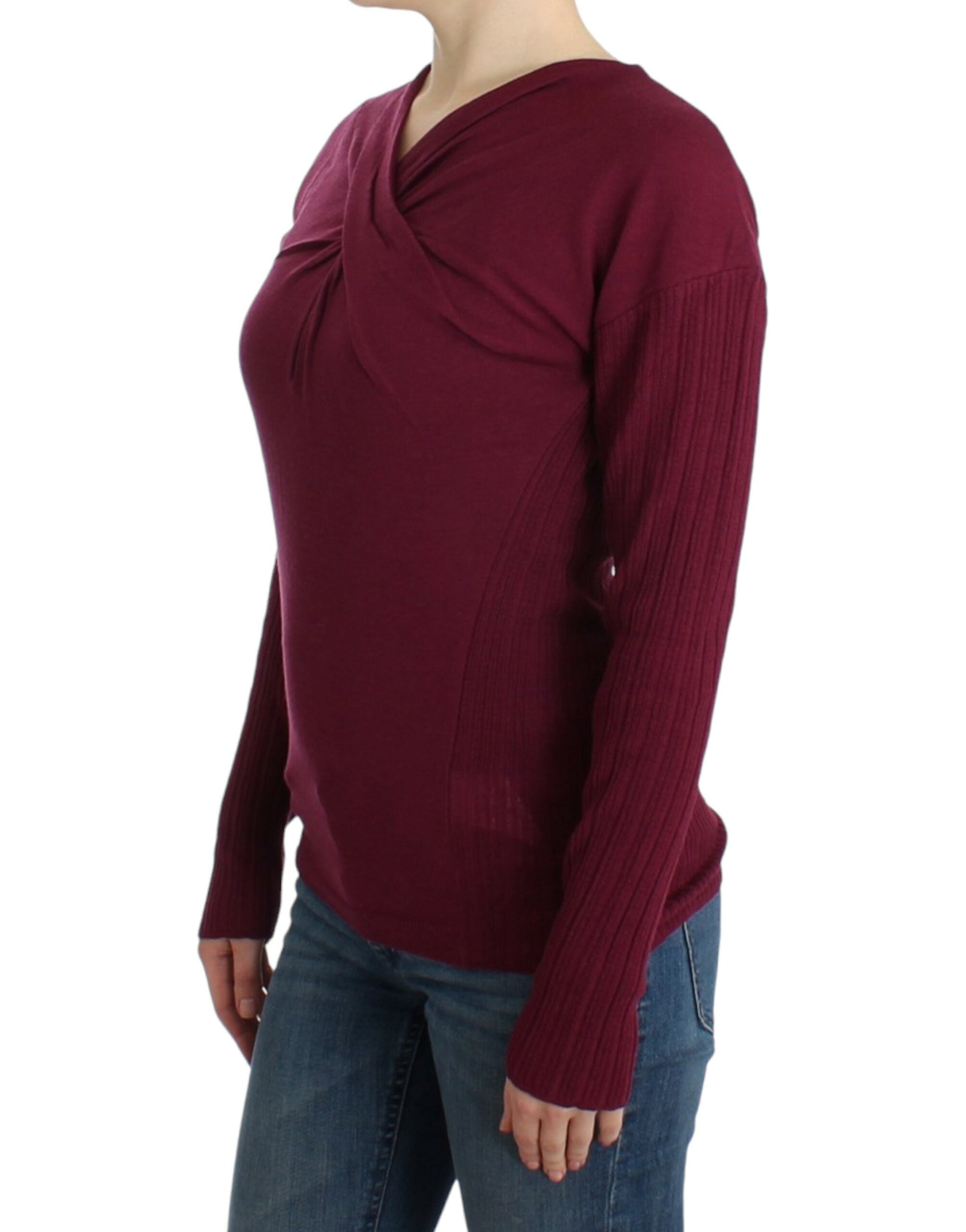Cavalli Lilac Wool Knit Sweater