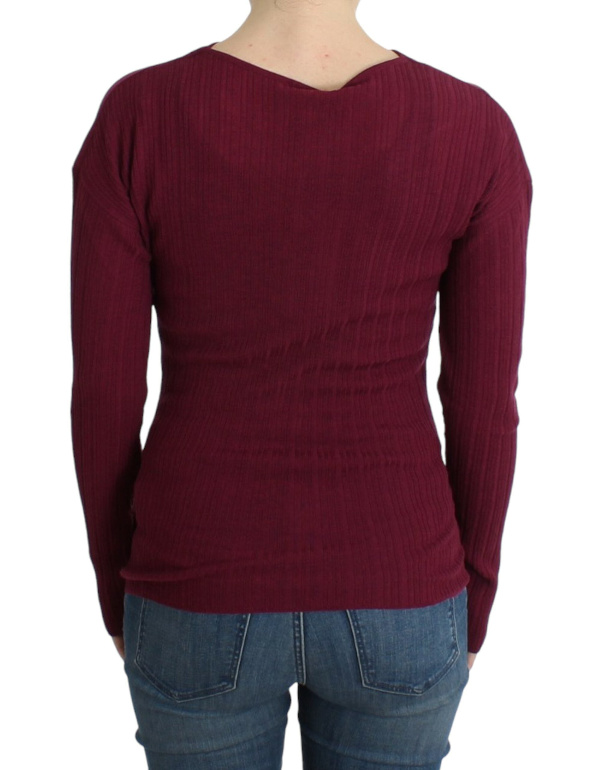 Cavalli Lilac Wool Knit Sweater