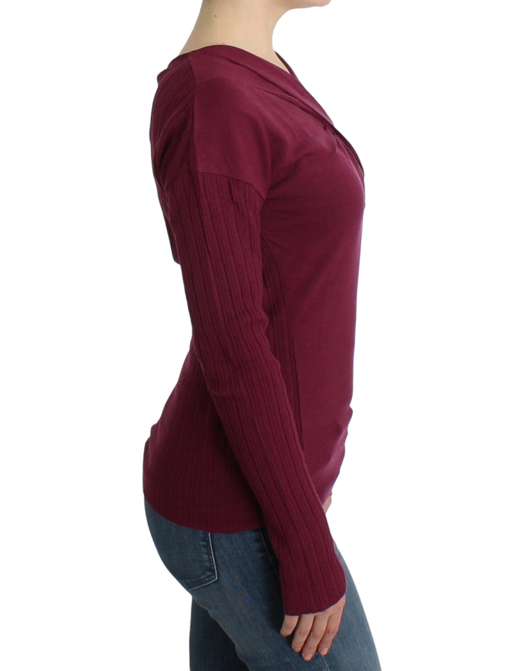 Cavalli Lilac Wool Knit Sweater