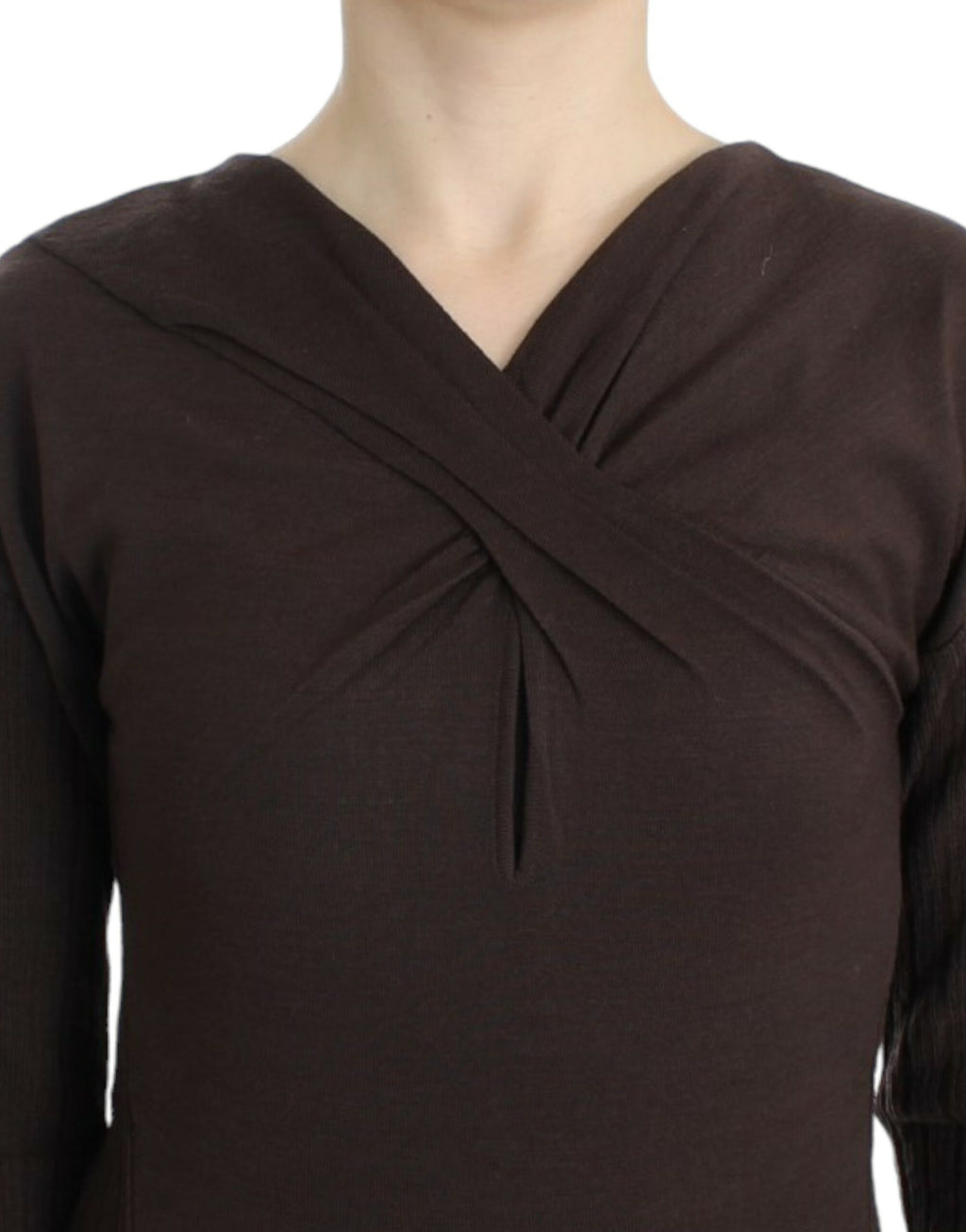 Cavalli Brown Wool Knit Sweater