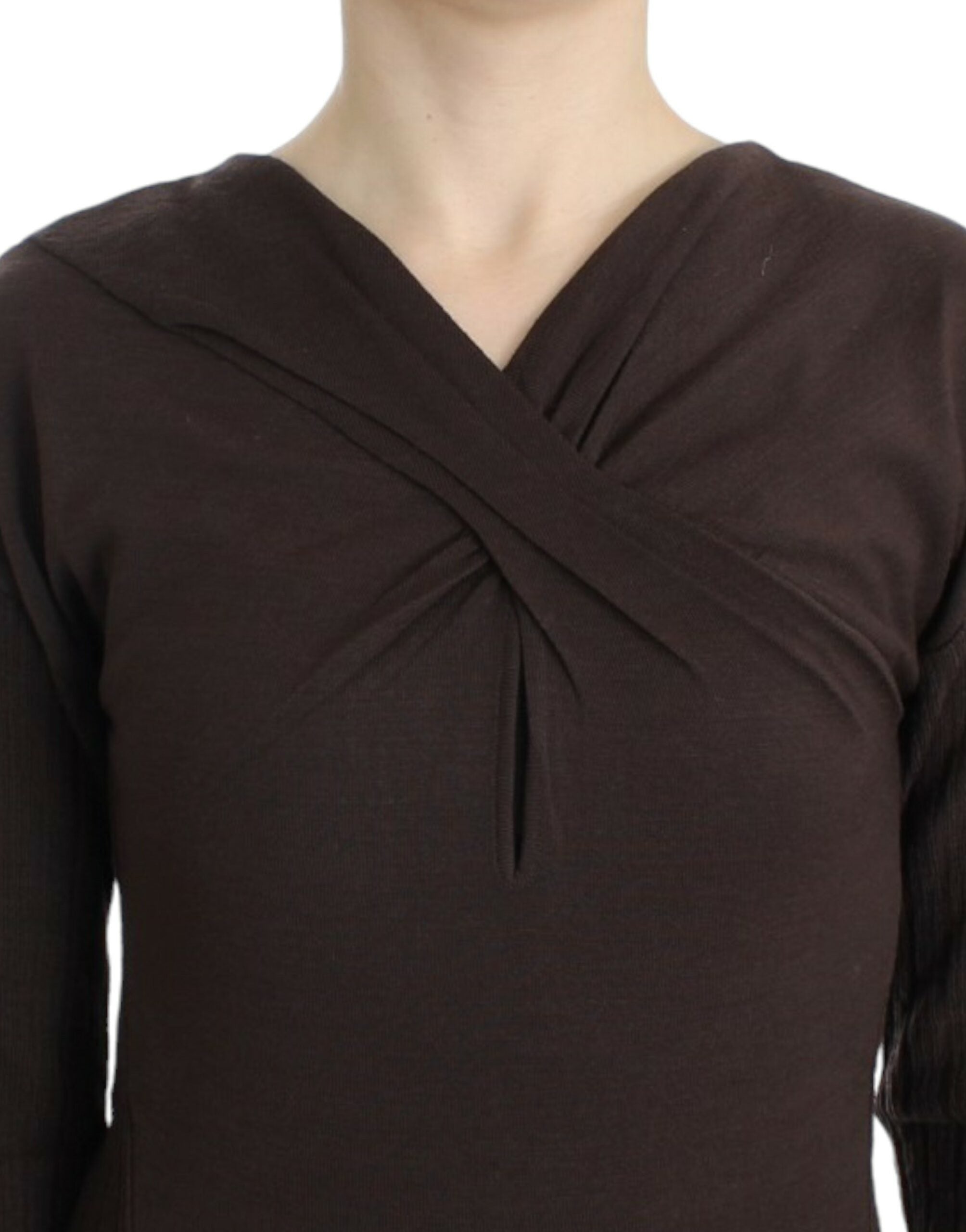Cavalli Brown Wool Knit Sweater